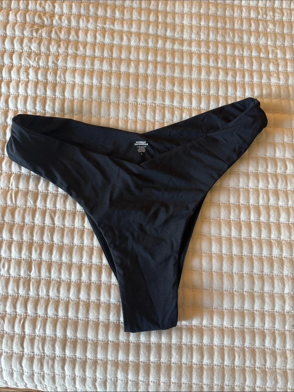 Monday Swimwear | St. Lucia Bottom - Size L - Black (BOTTOM ONLY)